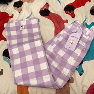 Lazy Oaf Esther Purple Gingham Pants